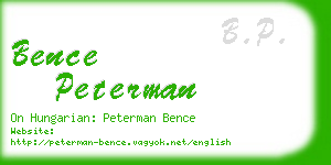 bence peterman business card